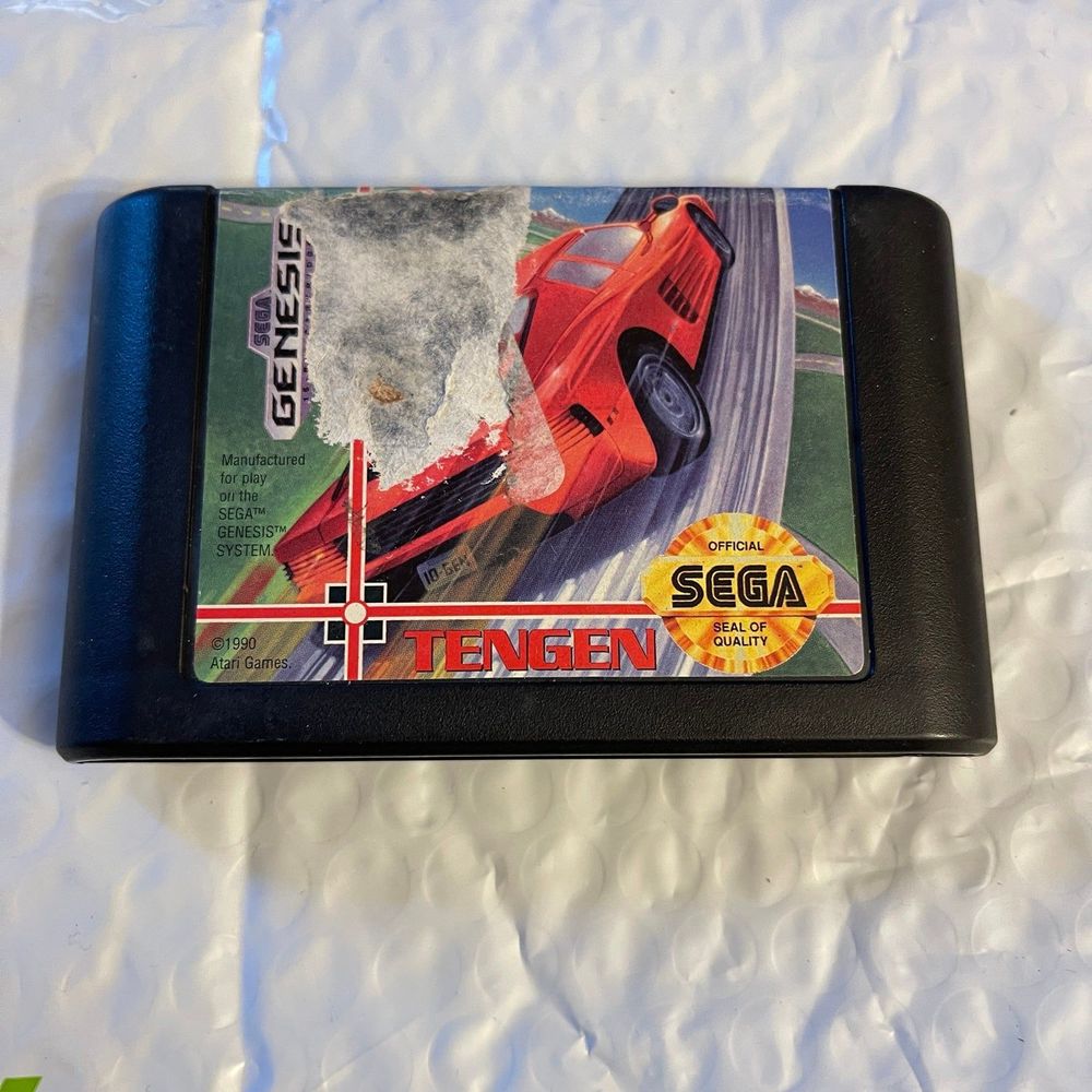 Vintage Sega Genesis Tengen Hard Drivin’ Video Game